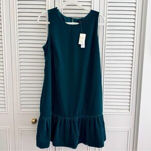 NWT J Crew | Velvet Green Dress Size 10